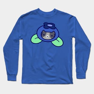 Blueberry Gray Tabby Face Long Sleeve T-Shirt